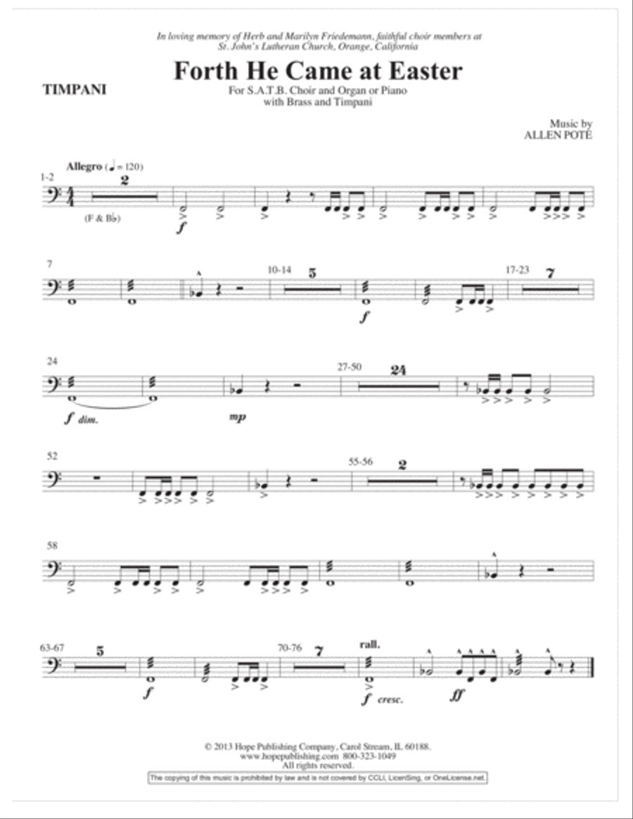 Forth He Came at Easter Choir scores gallery preview page 20