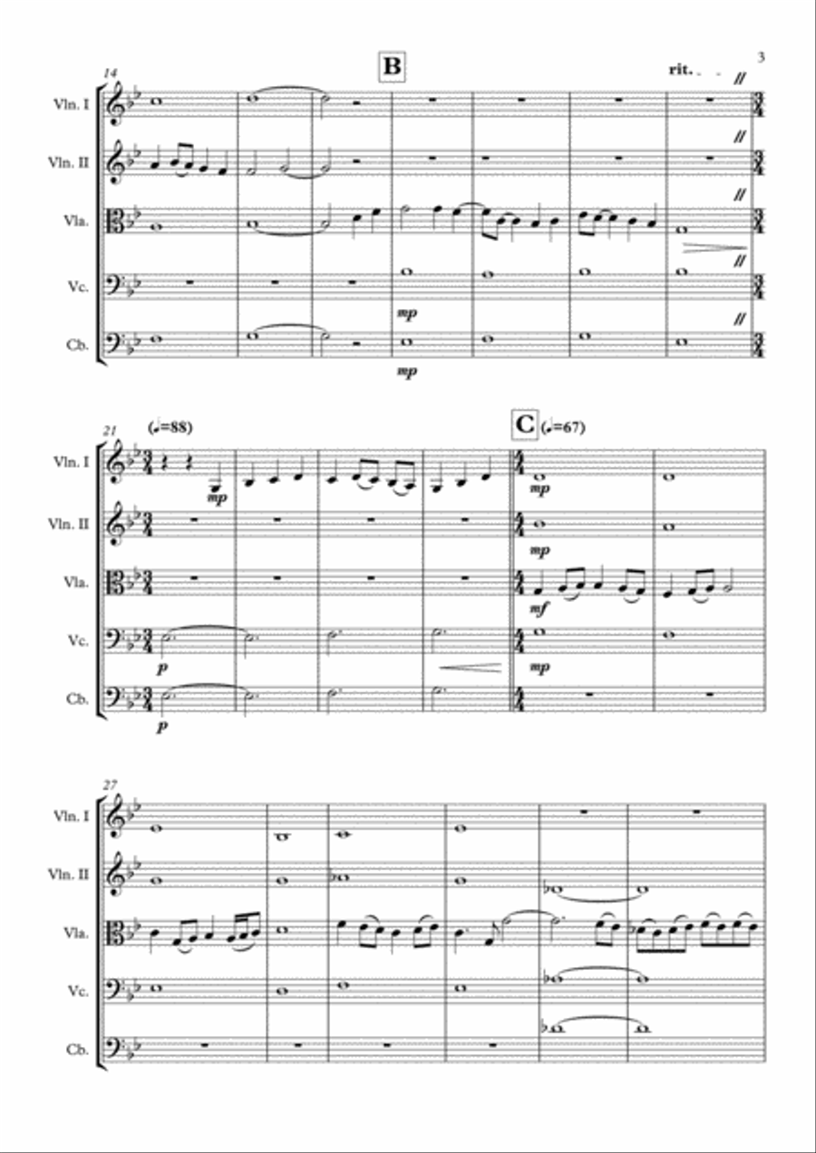 For The Love Of A Princess String Quintet scores gallery preview page 4