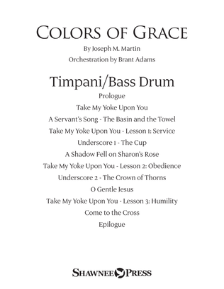 Book cover for Colors of Grace - Lessons for Lent (New Edition) (Orchestra Accompaniment) - Timpani