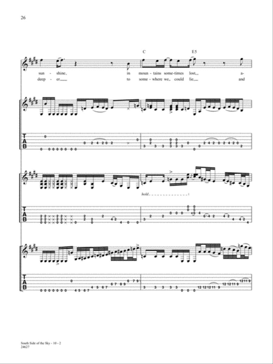 South Side Of The Sky South Side Of The Sky Guitar Tablature scores gallery preview page 2