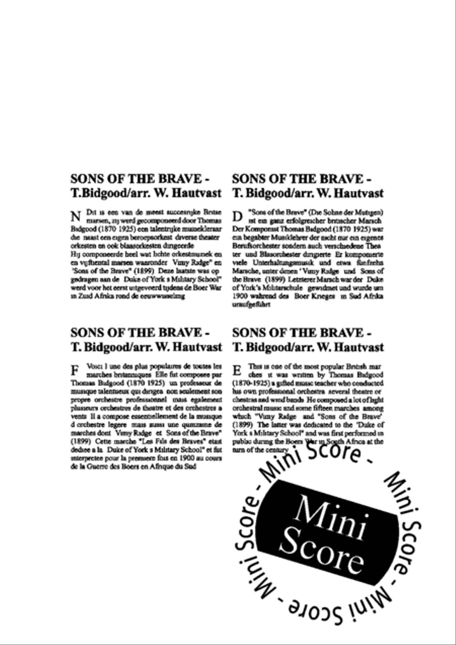 Sons of the Brave Concert Band scores gallery preview page 3