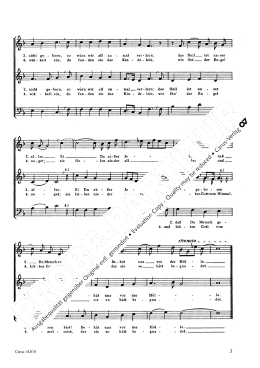 Der Tag, der ist so freudenreich 3-Part scores gallery preview page 2
