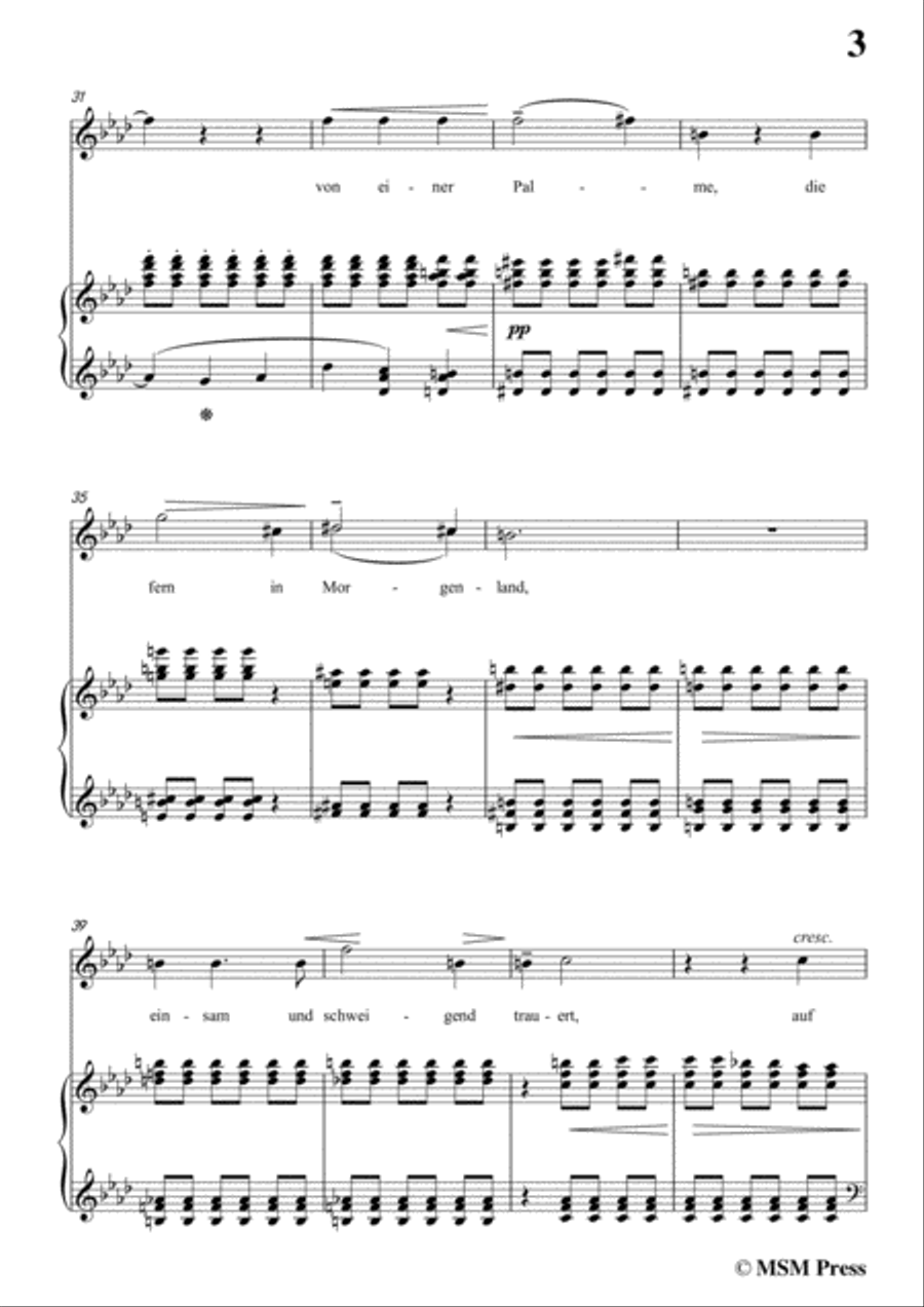 Liszt-Ein fichtenbaum stent einsam in f minor,for Voice and Piano Voice Solo scores gallery preview page 5