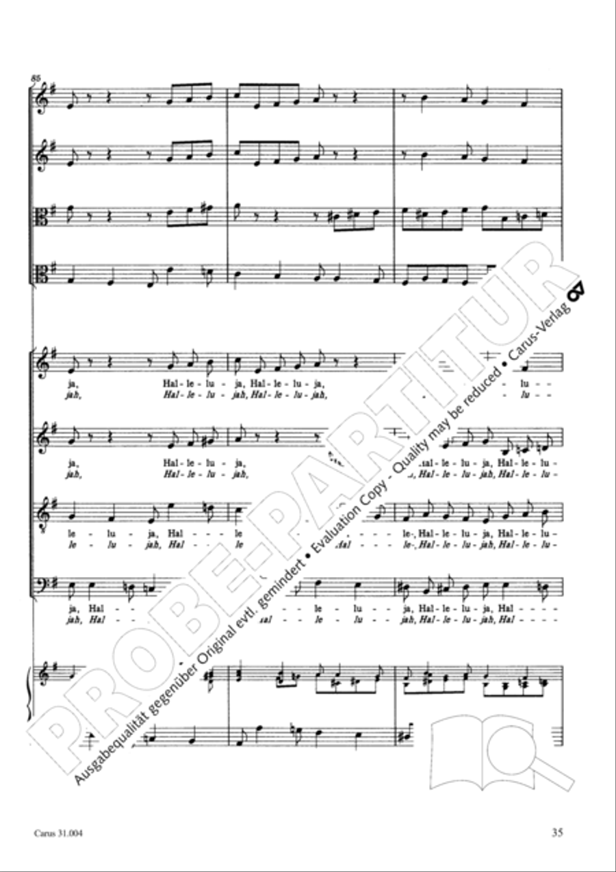 Christ lay in death's cold prison (Christ lag in Todesbanden) 4-Part scores gallery preview page 36