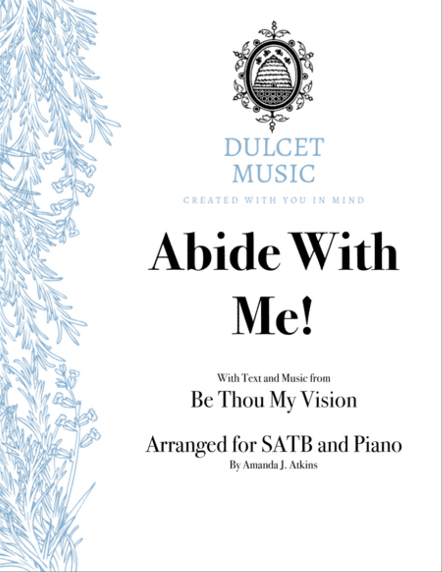 Abide With Me! (with Be Thou My Vision) for SATB and Piano 4-Part scores gallery preview page 1