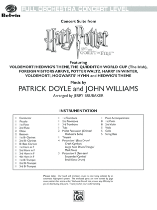 Book cover for Harry Potter and the Goblet of Fire,™ Concert Suite from: Score
