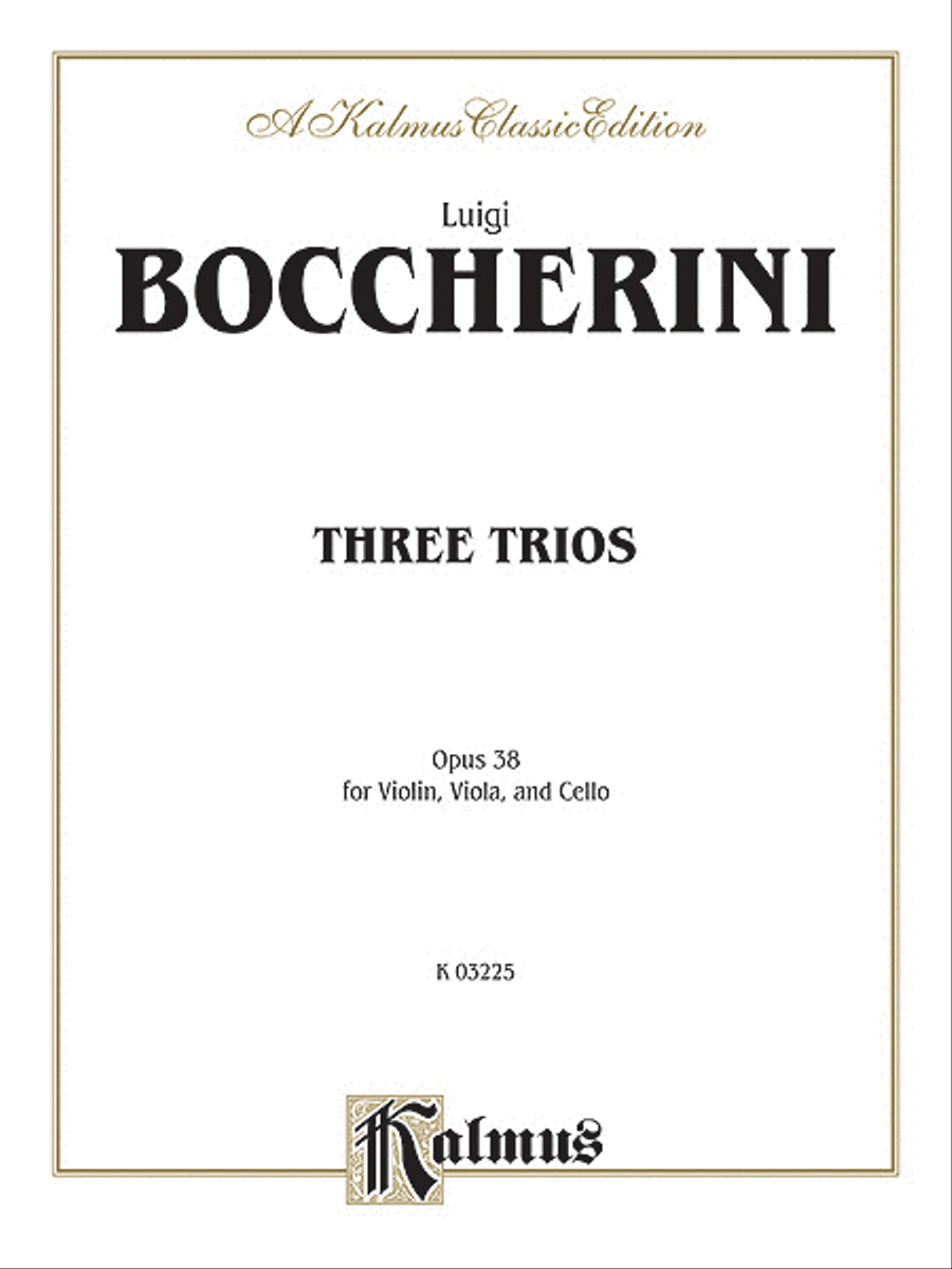 Three Trios, Op. 38 String Trio scores gallery preview page 1
