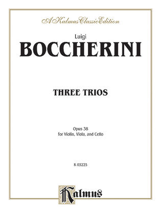 Book cover for Three Trios, Op. 38