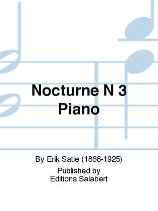 Book cover for Nocturne N 3 Piano