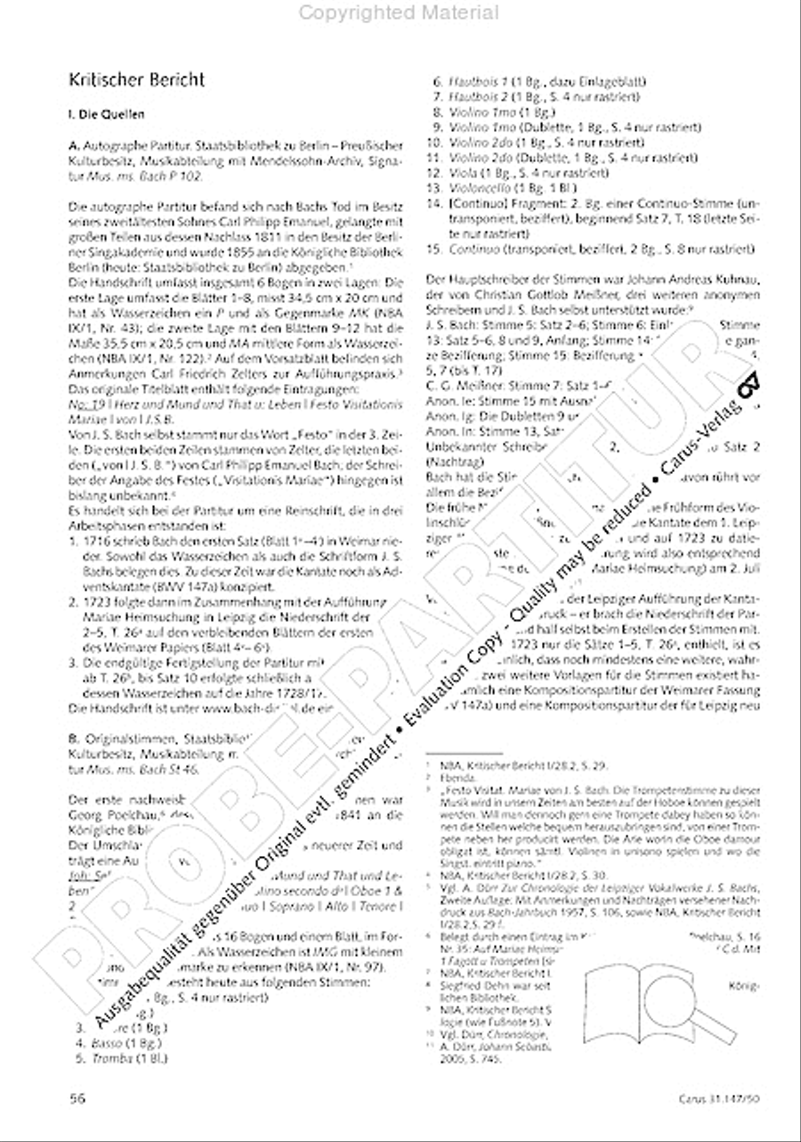 Heart and mouth and thought and action (Herz und Mund und Tat und Leben) (Herz und Mund und Tat und Leben) 4-Part scores gallery preview page 58