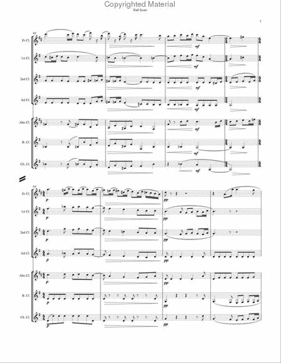 Serenade in E Major, Op. 22 Clarinet Choir scores gallery preview page 9