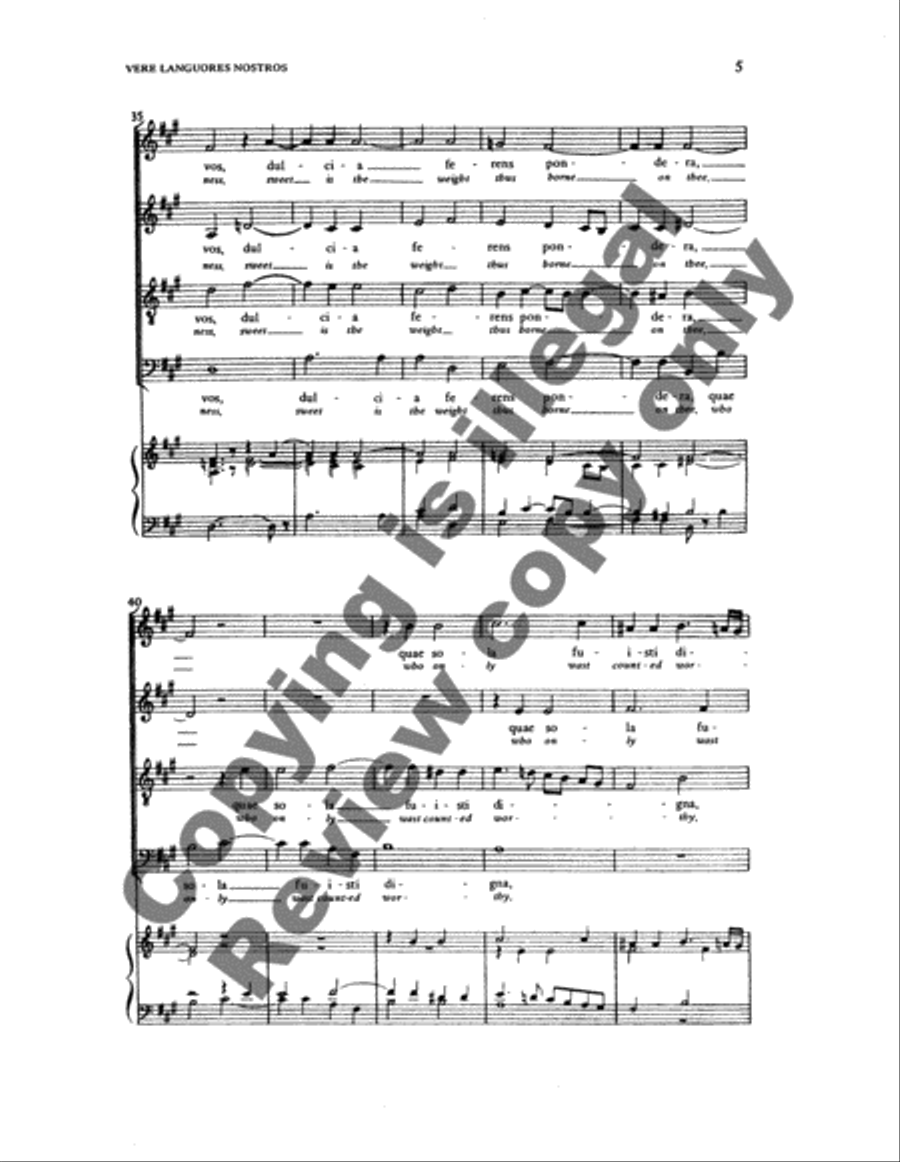 Vere languores nostros (Surely He Hath Bore Our Griefs) 4-Part scores gallery preview page 9