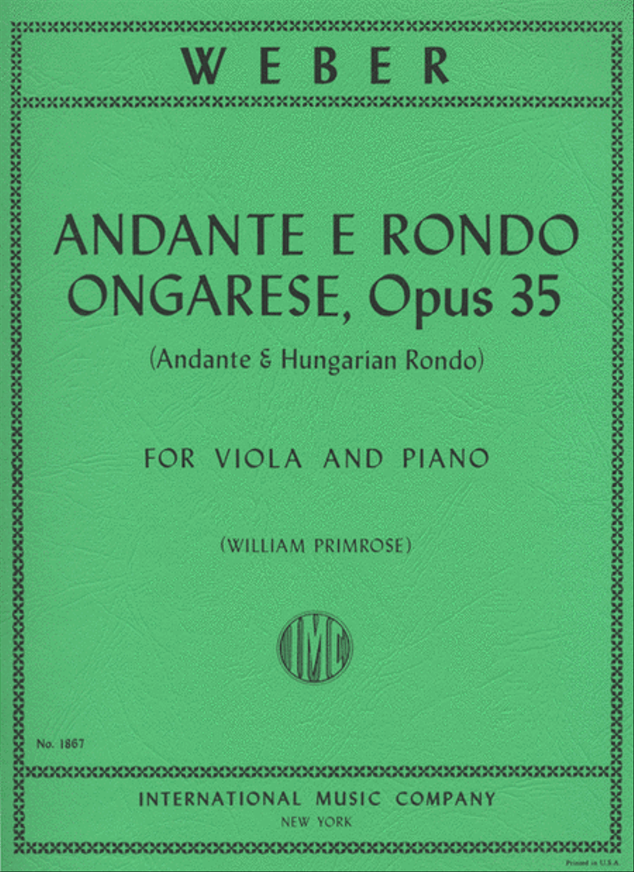 Andante & Rondo Ongarese, Op. 35 Piano Accompaniment scores gallery preview page 1