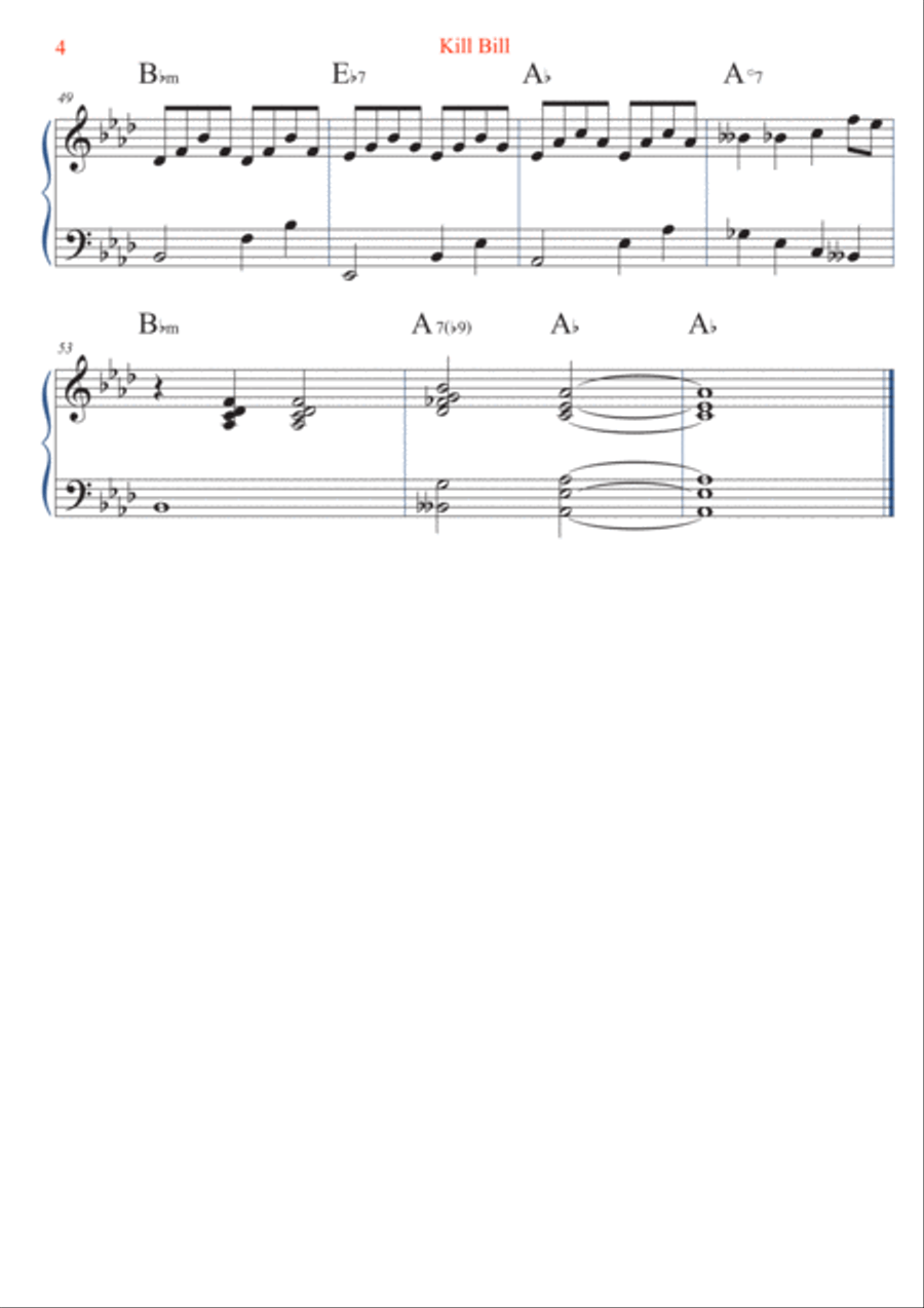 Kill Bill Woodwind Duet scores gallery preview page 4