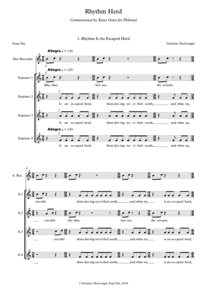 Rhythm Herd (4 sopranos, alto recorder) image number null