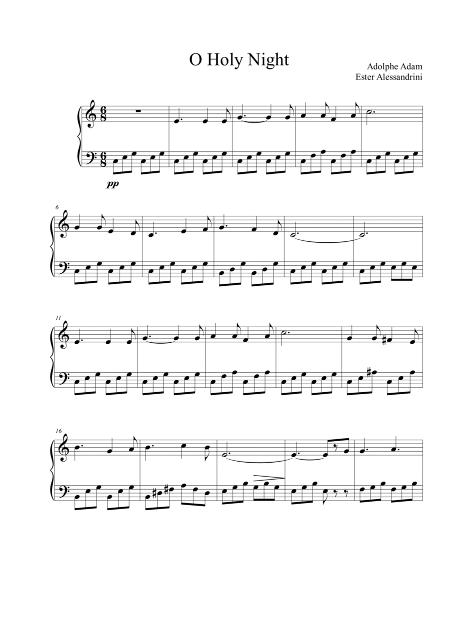 O Holy Night. Piano Piano Method scores gallery preview page 1