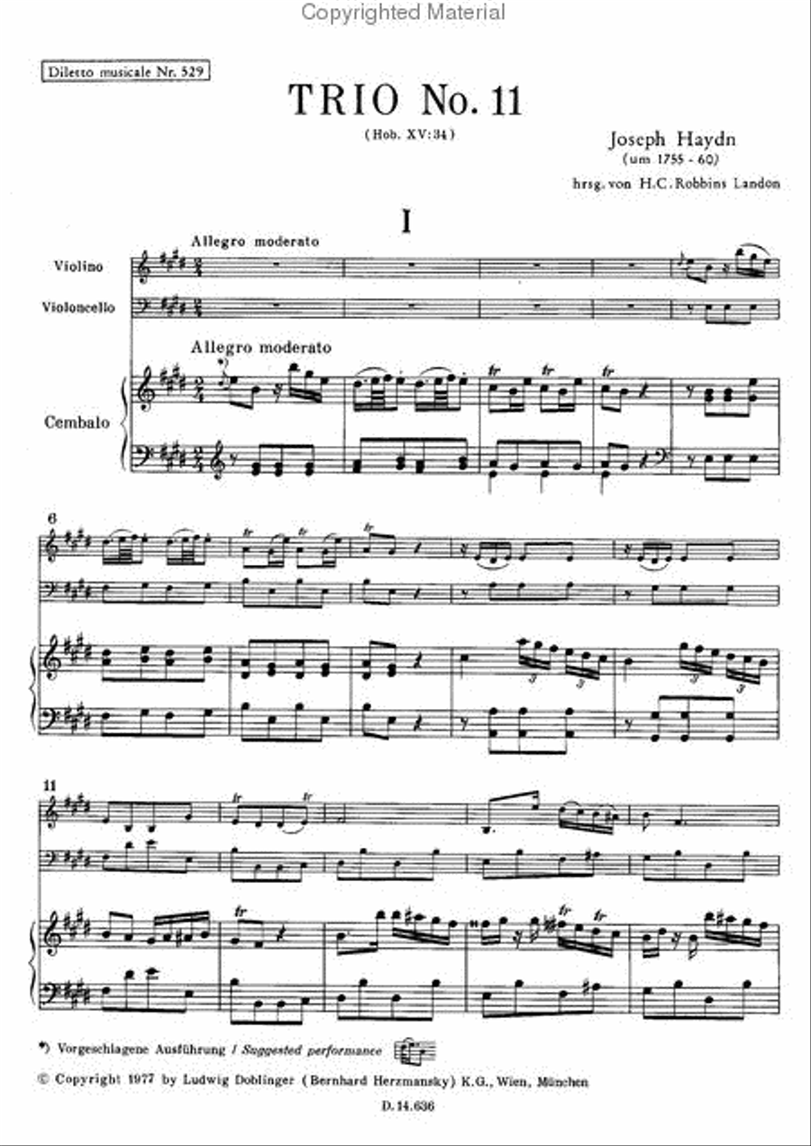 Klaviertrio Nr. 11 E-Dur Piano Trio scores gallery preview page 2