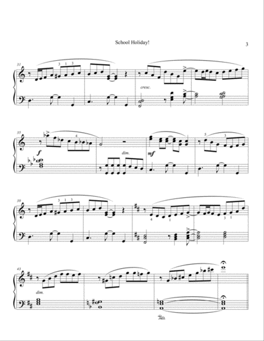 School Holiday! Piano Solo scores gallery preview page 3