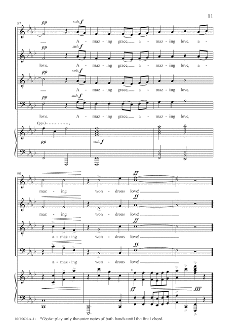 Amazing Grace! Amazing Love! 4-Part scores gallery preview page 11