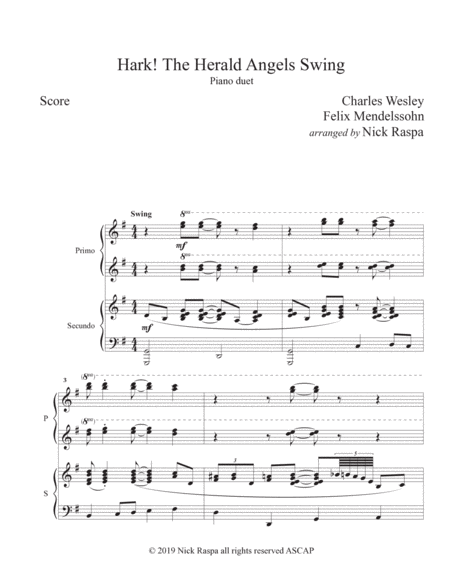 Hark! The Herald Angels Swing (1 piano 4 hands) complete set image number null