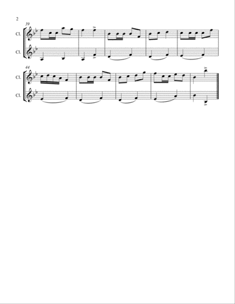 The Funny Trumpeter Clarinet Duet scores gallery preview page 2