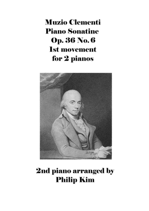 Book cover for Muzio Clementi Piano Sonatine Op. 36 No. 6 1st movement for 2 pianos