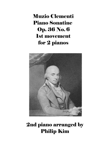 Muzio Clementi Piano Sonatine Op. 36 No. 6 1st movement for 2 pianos image number null