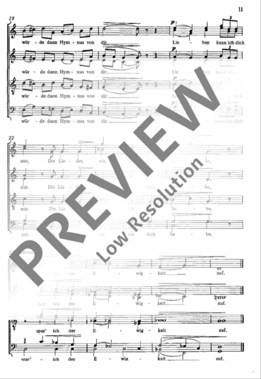 Fünf Gesänge 4-Part scores gallery preview page 11