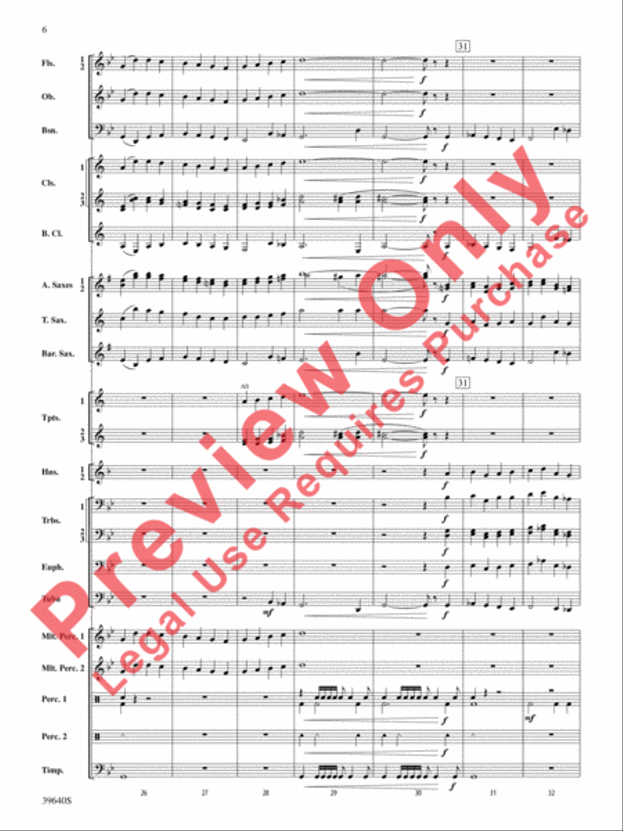 Ancient Carol Variants Concert Band scores gallery preview page 7