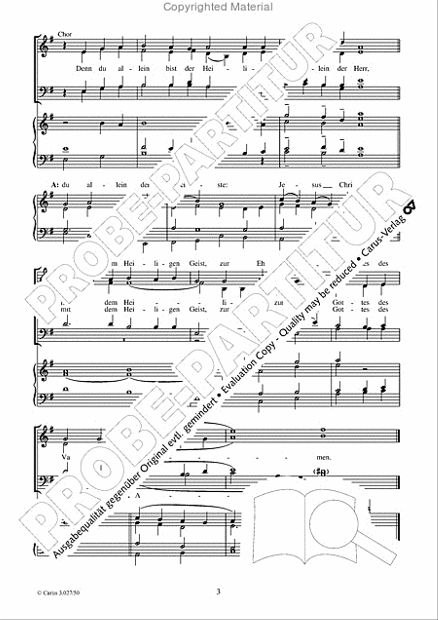 Glory to god in the highest (Ehre sei Gott in der Hohe) SSA scores gallery preview page 4
