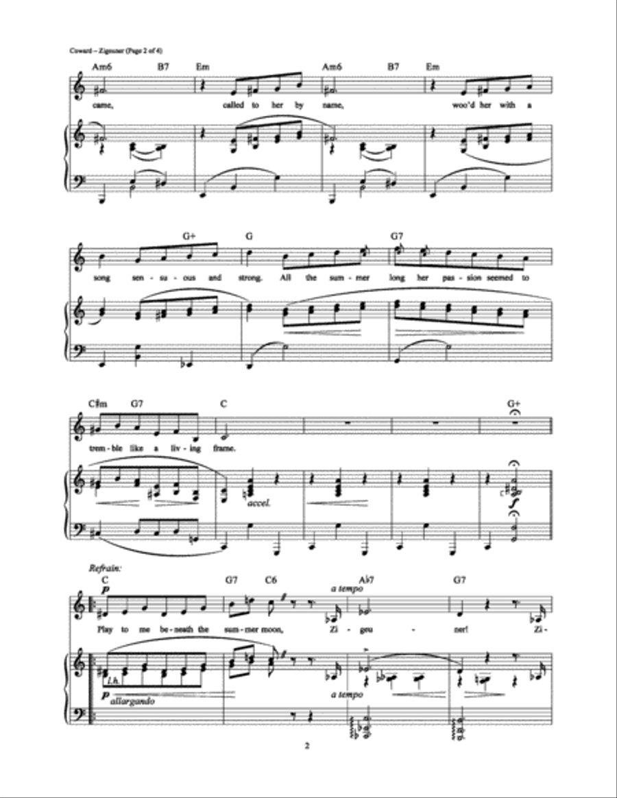 Zigeuner Zigeuner Piano, Vocal, Guitar scores gallery preview page 2