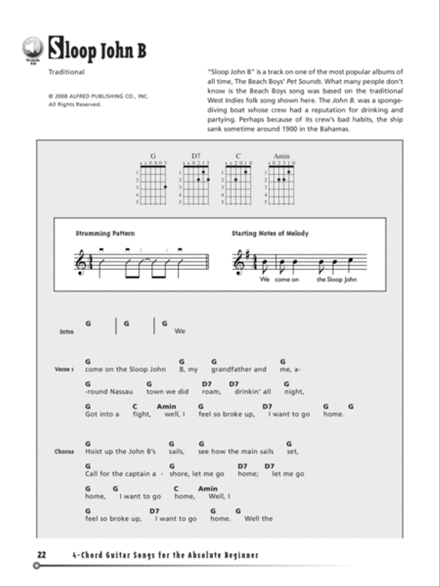 4-Chord Songs for the Absolute Beginner Guitar scores gallery preview page 4