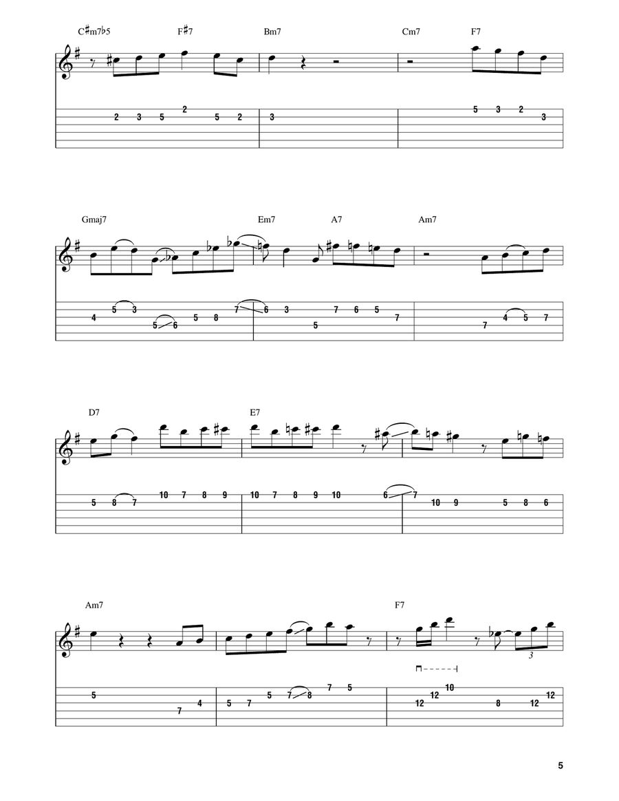 Stella By Starlight Electric Guitar scores gallery preview page 5