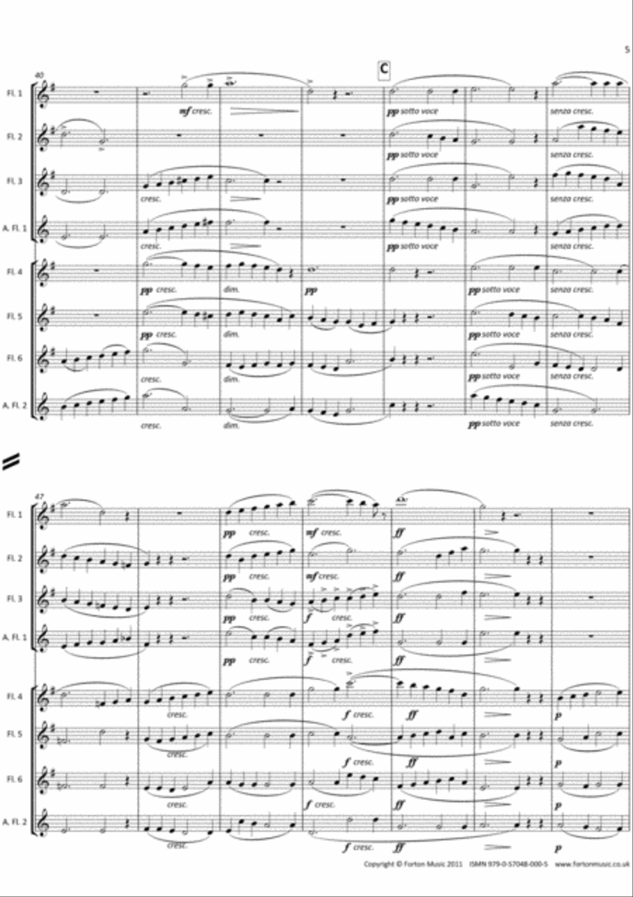 Ave Maria Flute Quartet scores gallery preview page 5