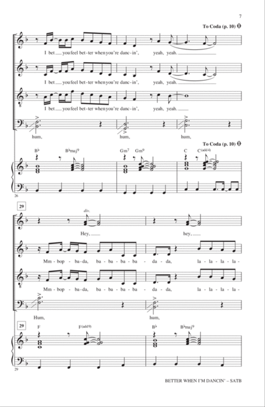 Better When I'm Dancin' 4-Part scores gallery preview page 6