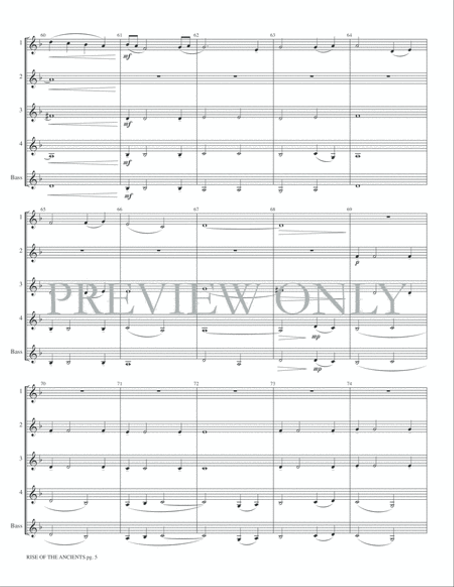 Rise of the Ancients Clarinet Quintet scores gallery preview page 7