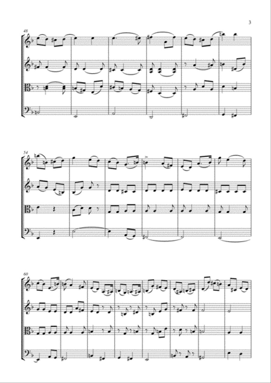 Salut D'amour String Quartet scores gallery preview page 4