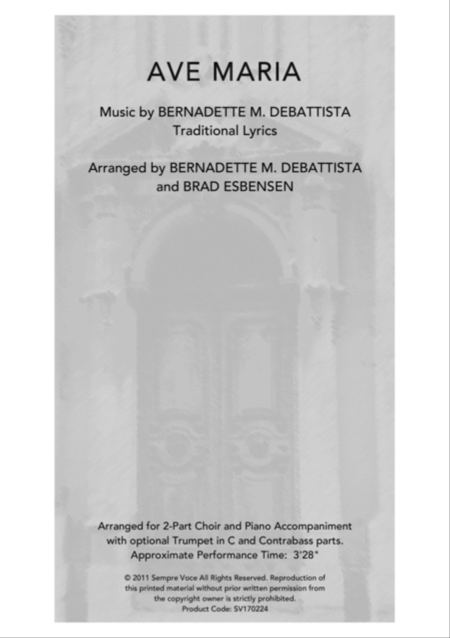 Ave Maria Choir scores gallery preview page 1