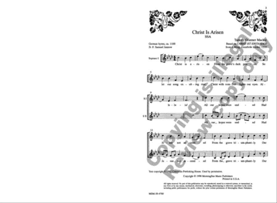 Christ Is Arisen Christ Is Arisen SSAA scores gallery preview page 4