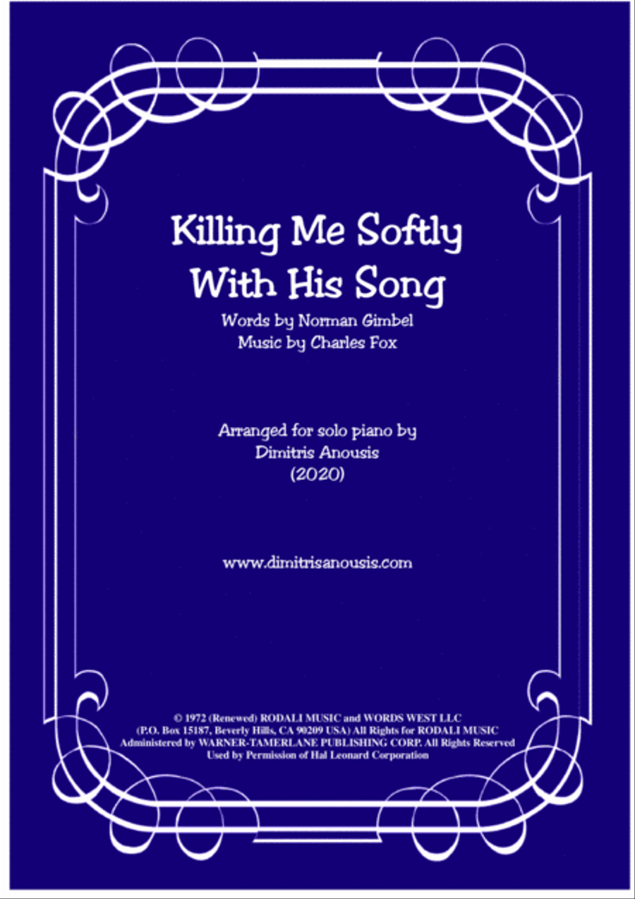 Killing Me Softly With His Song Piano Solo scores gallery preview page 1