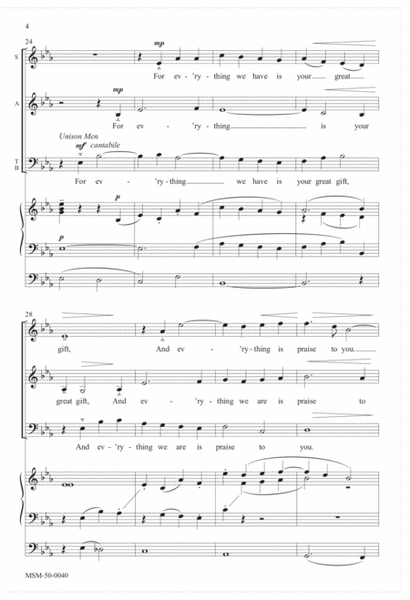 The Gift (Downloadable Choral Score)