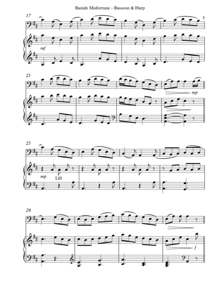 Banish Misfortune for Bassoon & Harp Bassoon - Digital Sheet Music