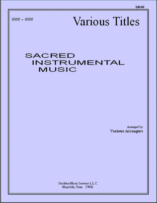 Book cover for Sacred Brass Quartets- Intermediate Collection