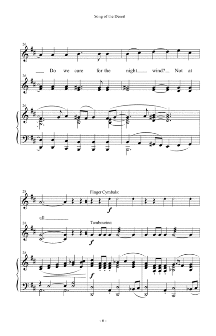 Song of the Desert SSA scores gallery preview page 6
