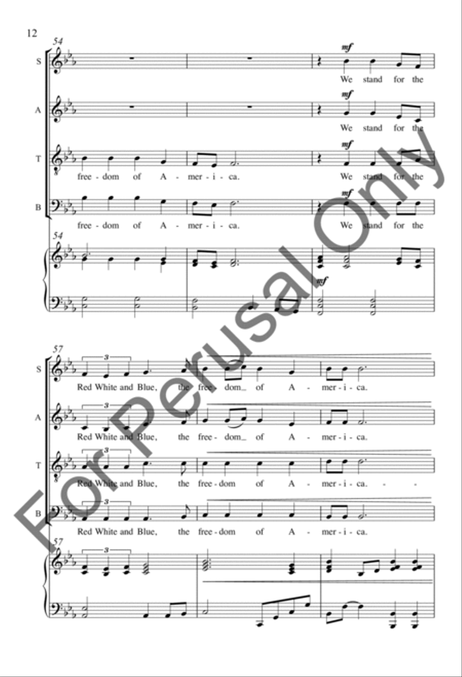 American Flag American Flag 4-Part scores gallery preview page 11