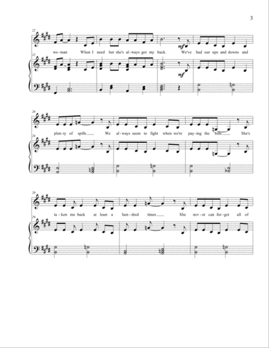 HARD-HEADED, SOFT-HEARTED WOMAN Voice scores gallery preview page 3