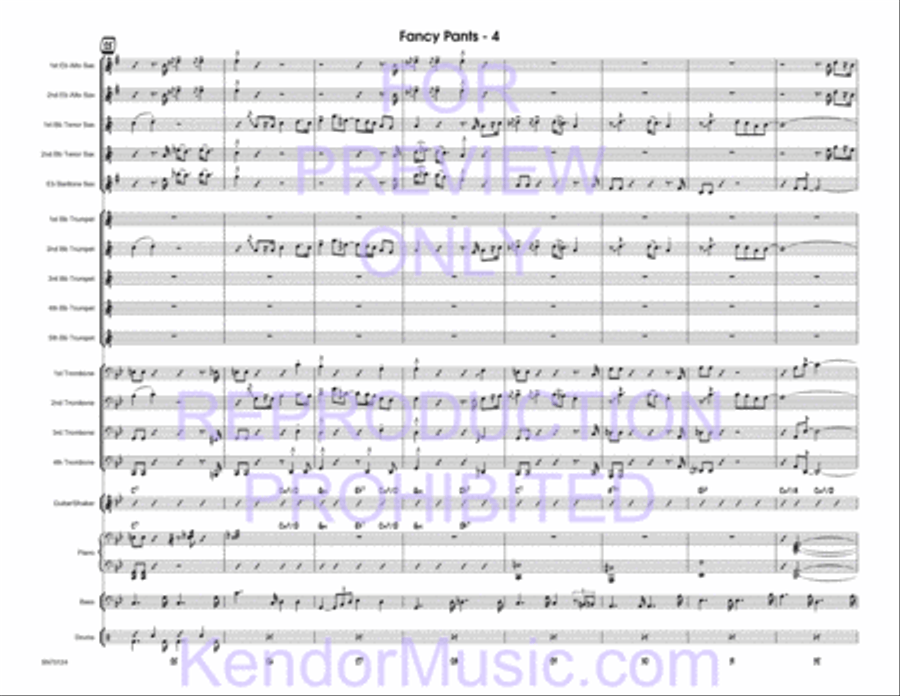 Fancy Pants (Full Score) Jazz Ensemble scores gallery preview page 5