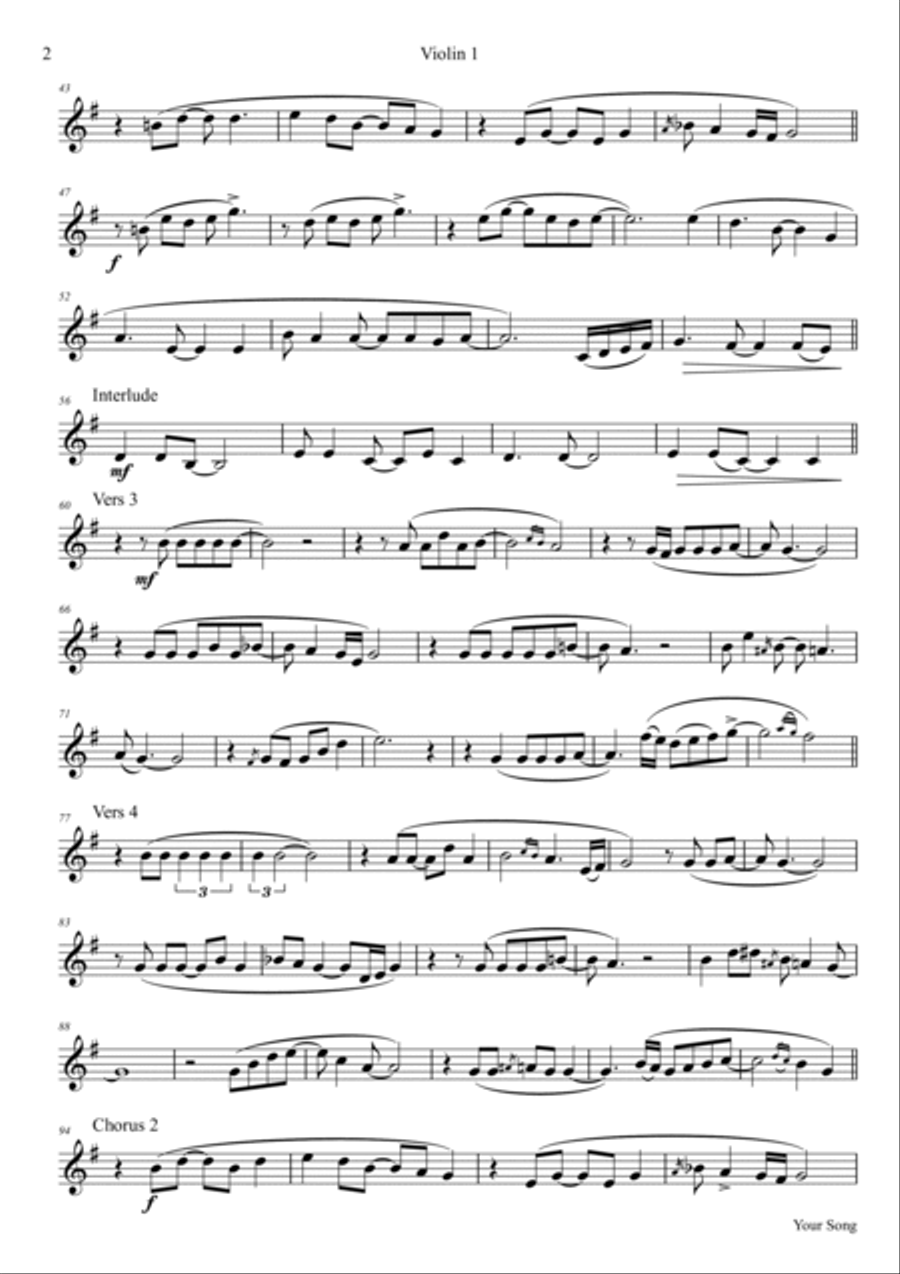 Your Song String Trio scores gallery preview page 6