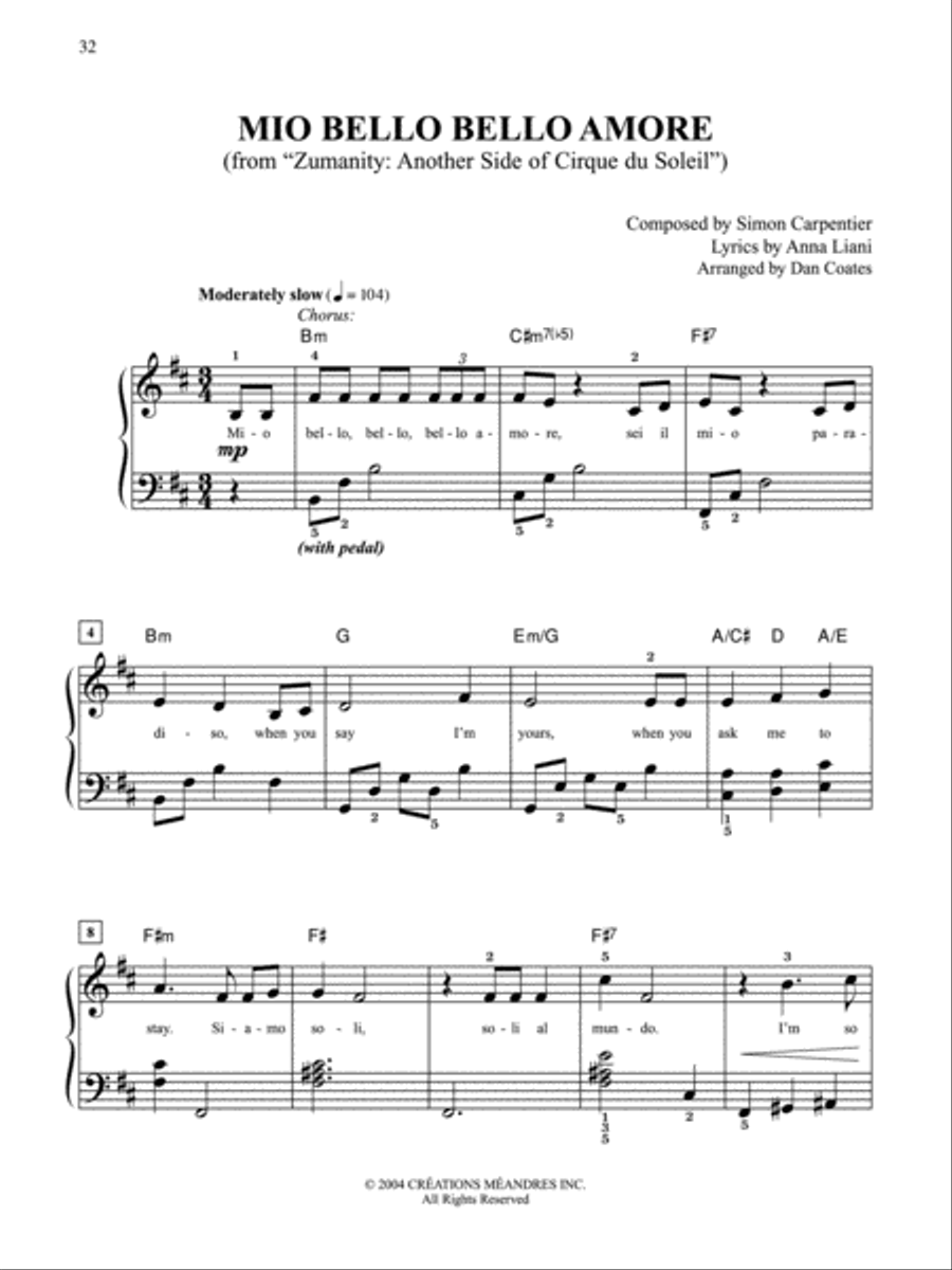 Cirque du Soleil -- A Musical Collection Easy Piano scores gallery preview page 3