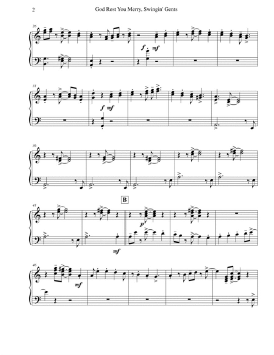 God Rest You Merry, Gentlemen Piano Solo scores gallery preview page 2